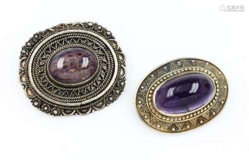 Lot 2 brooches, 1930-1950s