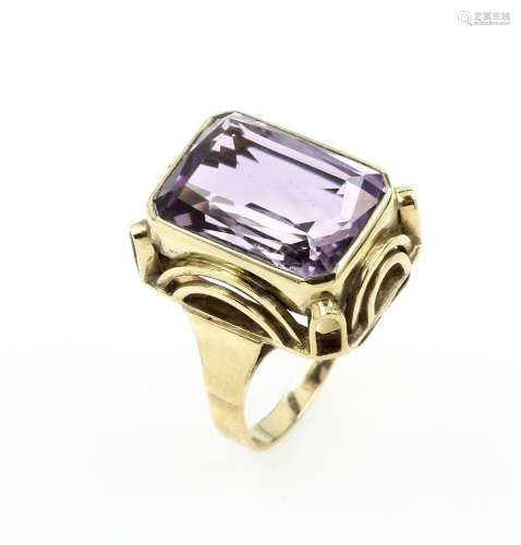 8 kt gold ring with amethyst, YG 333/000