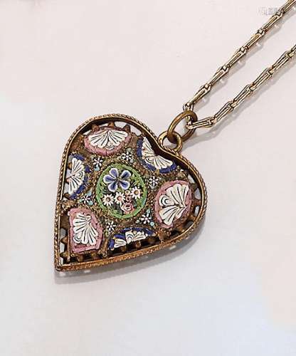 Heartpendant with micromosaic