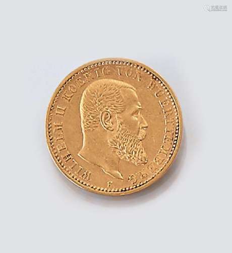 Gold coin, 10 Mark, German Reich, 1898