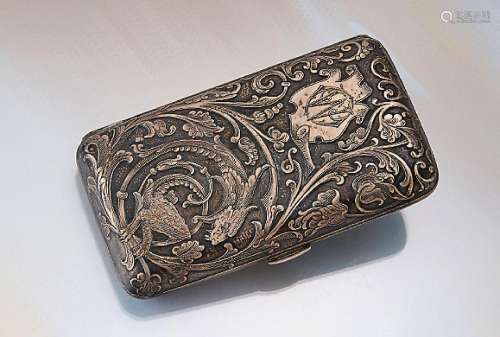 Silver cigarette case, probably Russia approx.1900