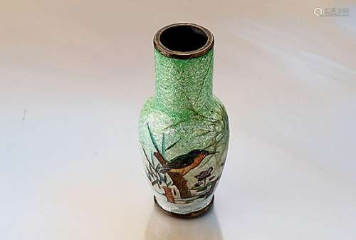 Small japanese vase Ginbari cloisonne Japan ca. 1920