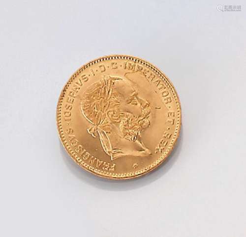 Gold coin, 4 Florin 10 Swiss Francs