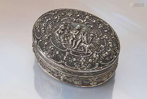 Oval silver box, Hanau approx. 1900