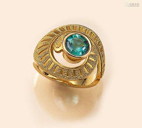 Ring with tourmaline, 1960s