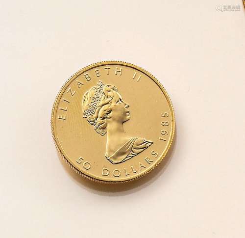 Gold coin, 50 Dollars, Canada, 1985