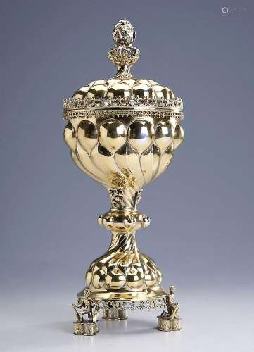 Silver cover cup, approx. 1890-1900