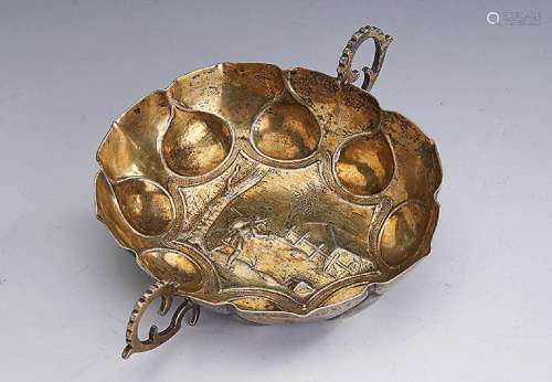 Brandy bowl, 13-lötiges silver partly gilt, Augsburg 1665-16...