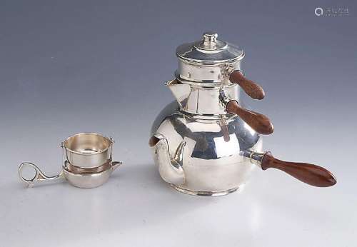 Silver teapot with top filter, probably America