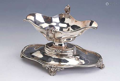 Silver sauce boat, France 1859-1861