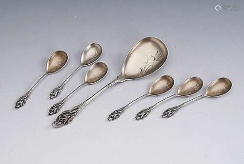 Ice cutlery for 6 persons, Hanau approx. 1900