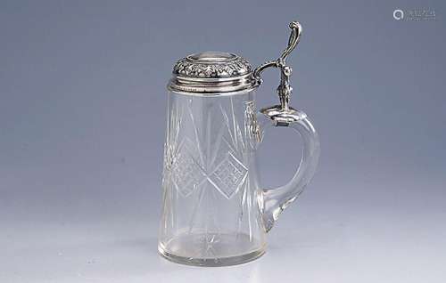 Beer jug, german, 800 silver
