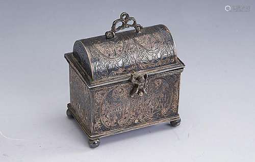 Small silver chest, Netherlands approx. 1860s