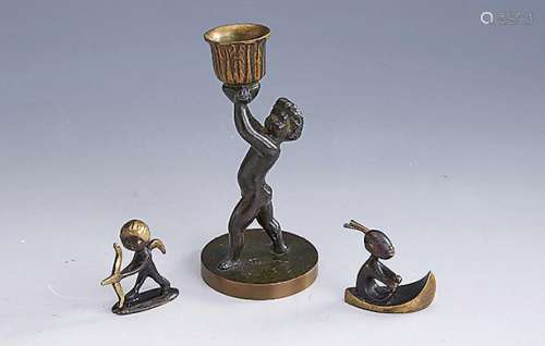 Lot 3 bronze figures, approx. 1910/15 and 1950