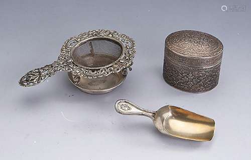 4-pieces silver lot, approx. 1900