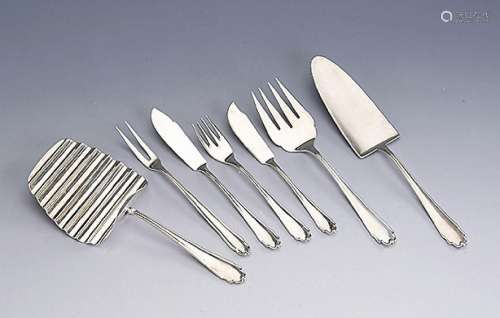 23-pieces silver cutlery