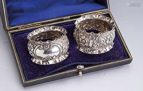 Pair of silver napkin rings, Sheffield/England1897
