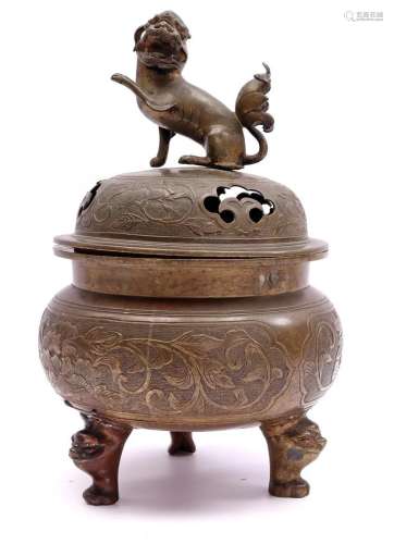 Copper incense pot / koro