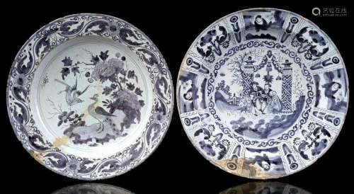 2 Delft porcelain dishes