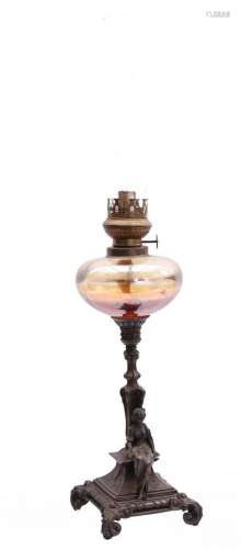 Zamak table oil lamp