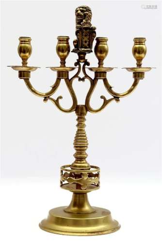 Copper 4-light candlestick