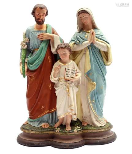 Plaster statue of the Holy Family