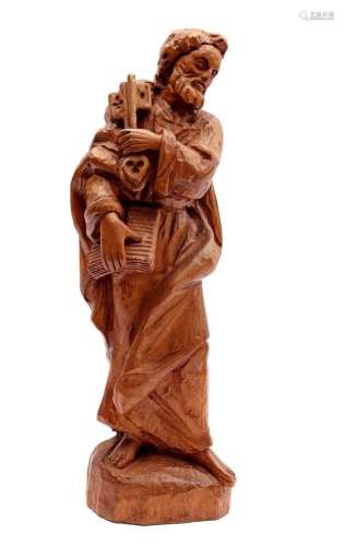 Carved wooden statue of Saint Peter