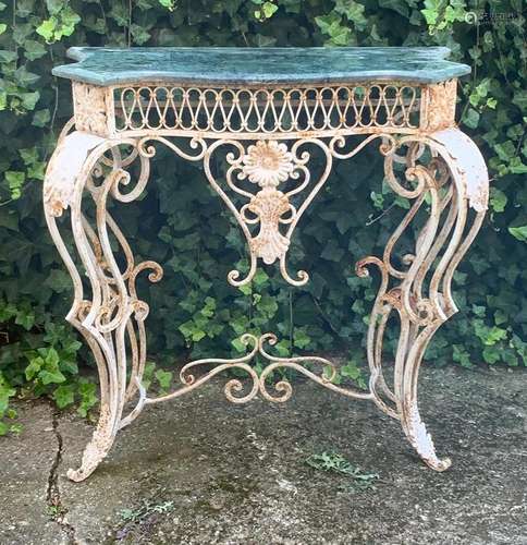 Wrought iron wall table