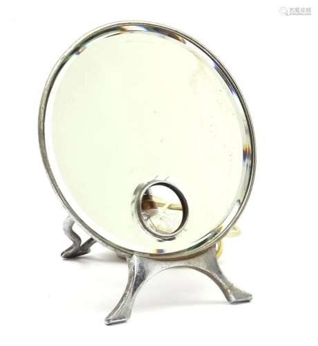 Chromed table mirror