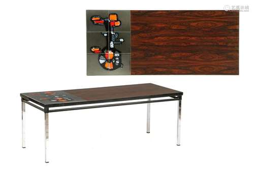 Rosewood veneer coffee table