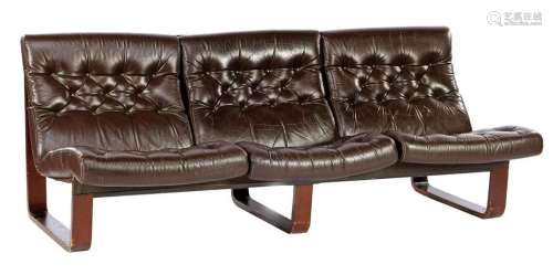 3-seater leather sofa