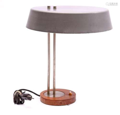 Gray lacquered desk lamp