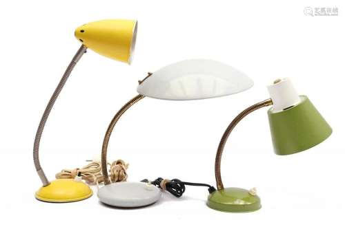 Adjustable metal desk lamps