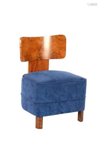 Walnut veneer Art Deco chair