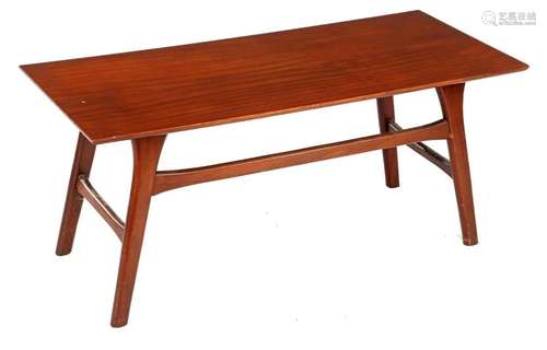 Teak veneer coffee table