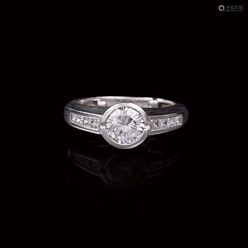 A Flawless River Solitaire Diamond Ring.