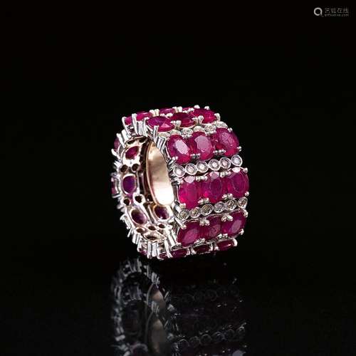 A Ruby Diamond Ring.