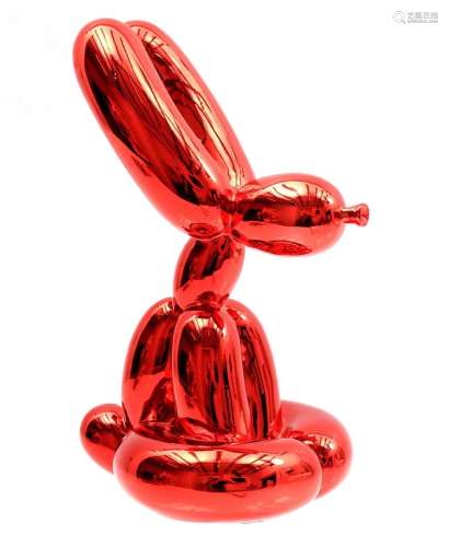 Metal Red Balloon Rabbit