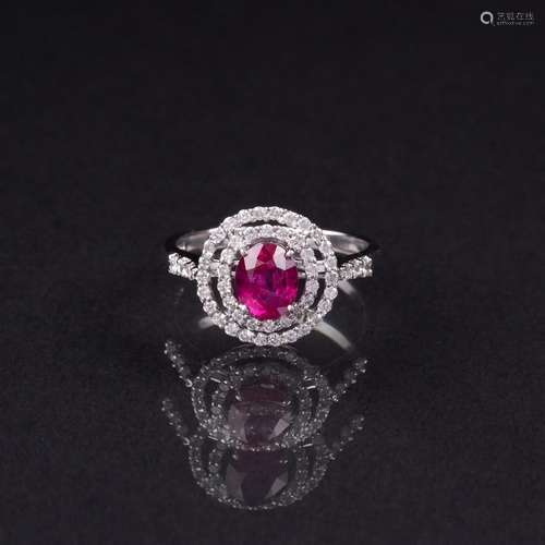 A Ruby Diamond Ring.