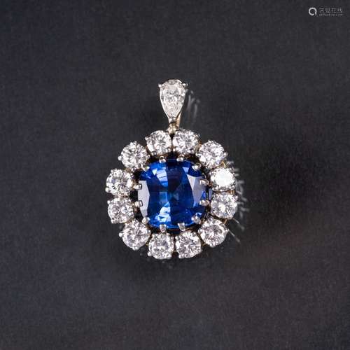 A Tanzanite Diamond Pendant.