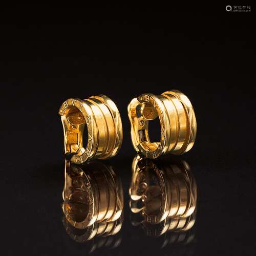 Bulgari est. 1884, Rom. A Pair of Earrings B.Zero1.