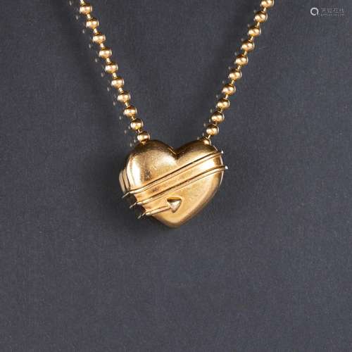 Tiffany & Co. est. 1853 in New York. A Golden Heart Pend...