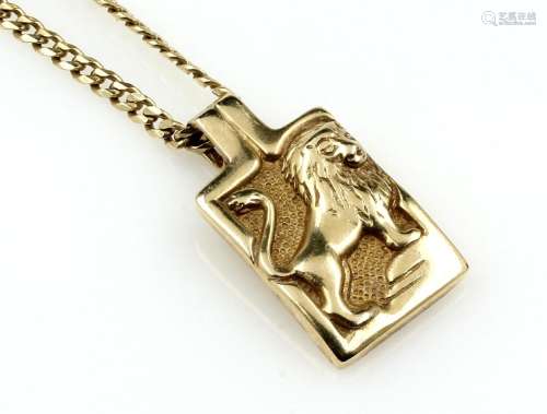 14 kt gold pendant 'lion'