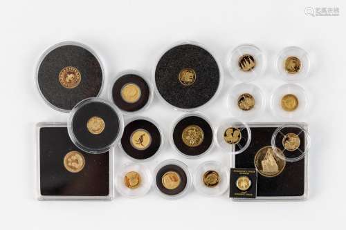 Konv. von 18 Miniaturgoldmünzen