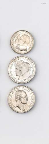 Drei Silbermünzen