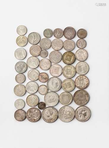 Konvolut von ca. 43 Silbermünzen
