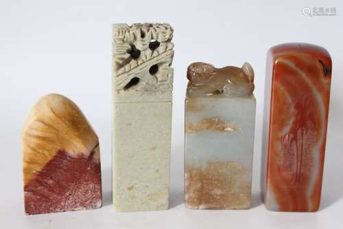 Four Chinese Soapstone Seals