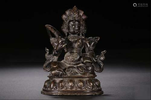 Qing Chinese Silver Seating Buddha