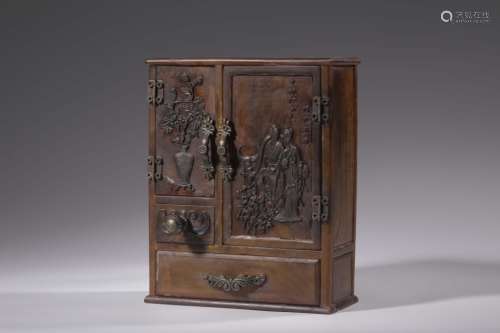 Chinese Carved Tea Cabinet