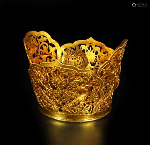 Chinese Gilt Metal Crown